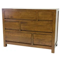 Commode moderne hévéa 6 tiroirs 120cm OLGA