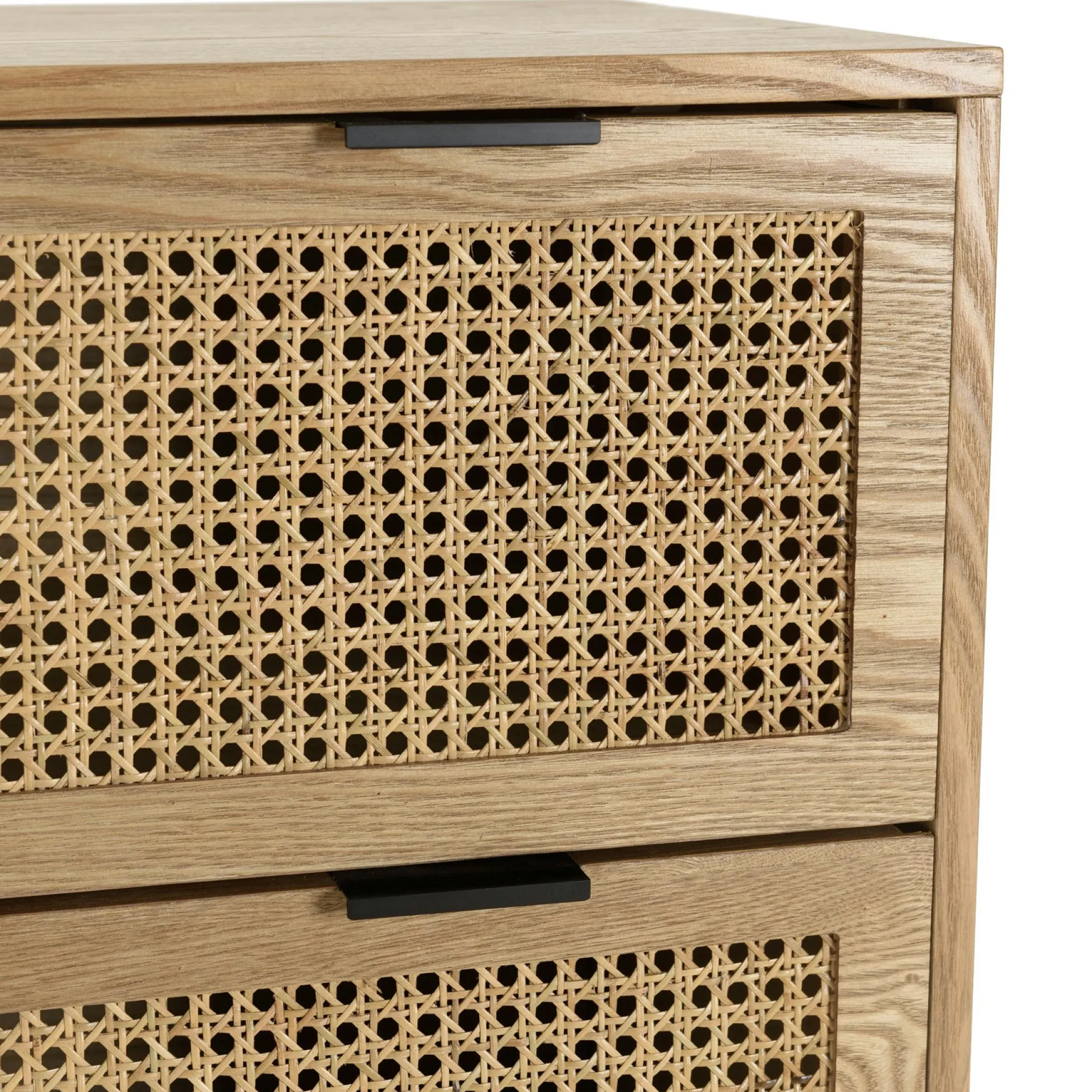 Commode 3 tiroirs cannage en rotin 80 cm PALMA