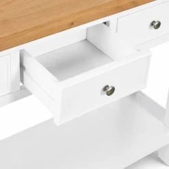 Console blanche style bord de mer 3 tiroirs VELIA