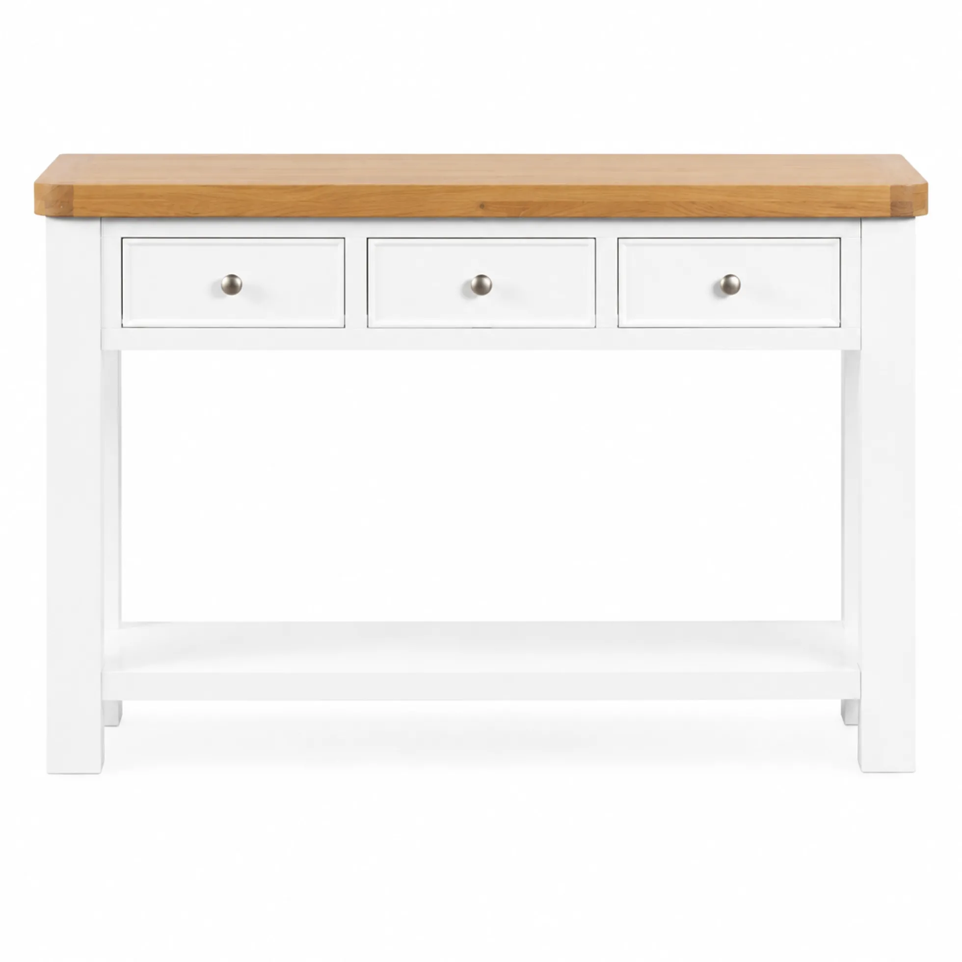 Console blanche style bord de mer 3 tiroirs VELIA