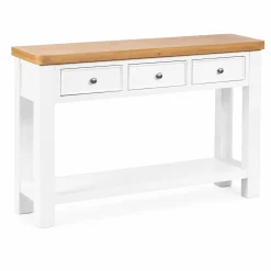 Console blanche style bord de mer 3 tiroirs VELIA