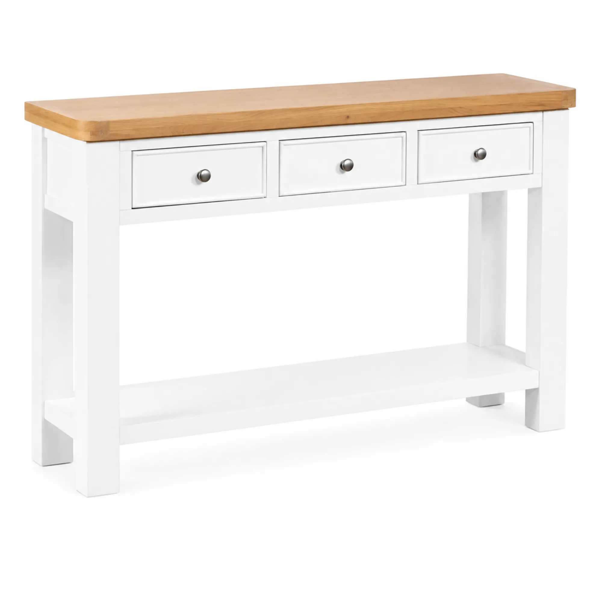 Console blanche style bord de mer 3 tiroirs VELIA
