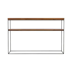 Console bois et métal double plateau OKA 120 cm