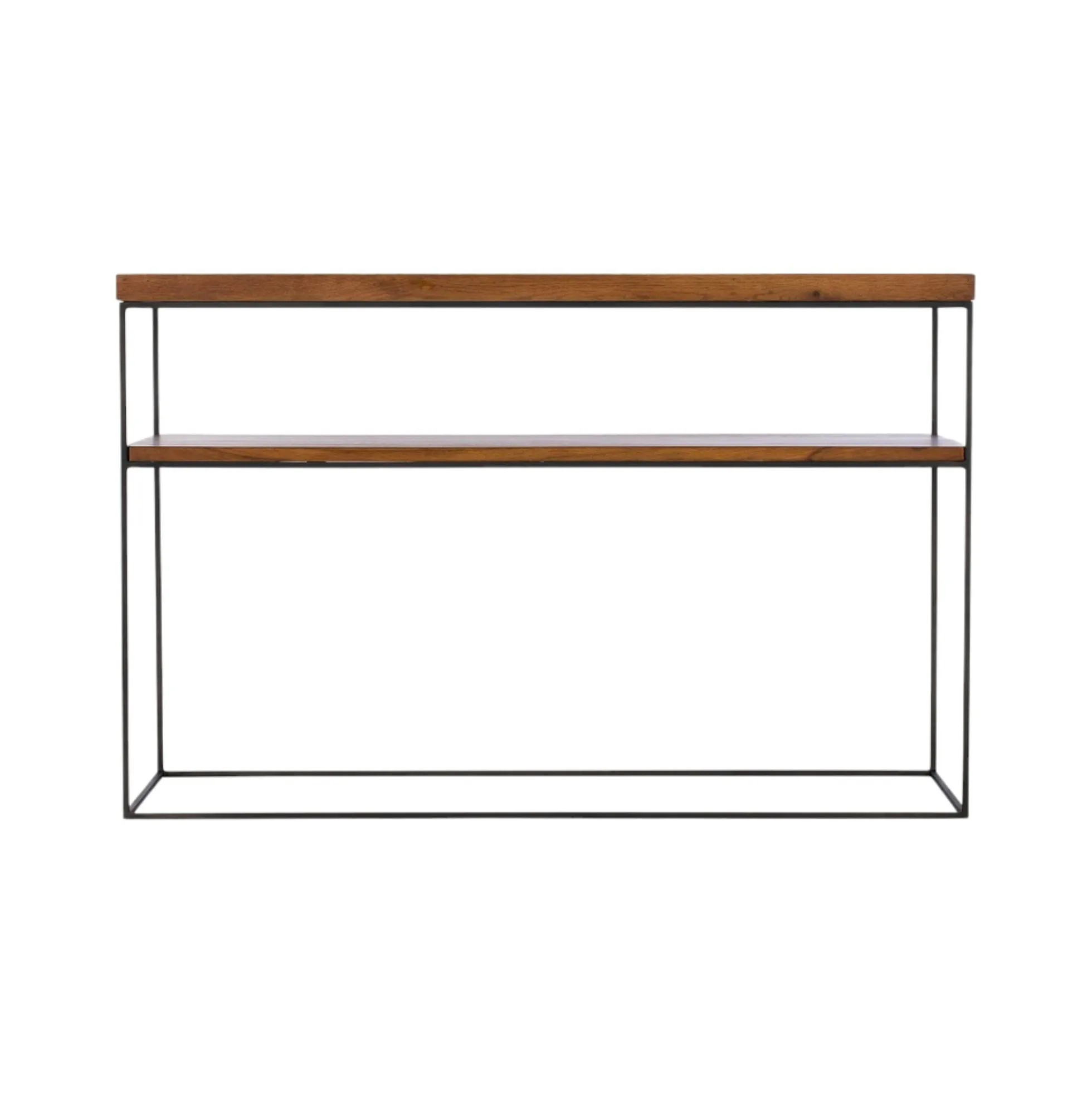 Console bois et métal double plateau OKA 120 cm