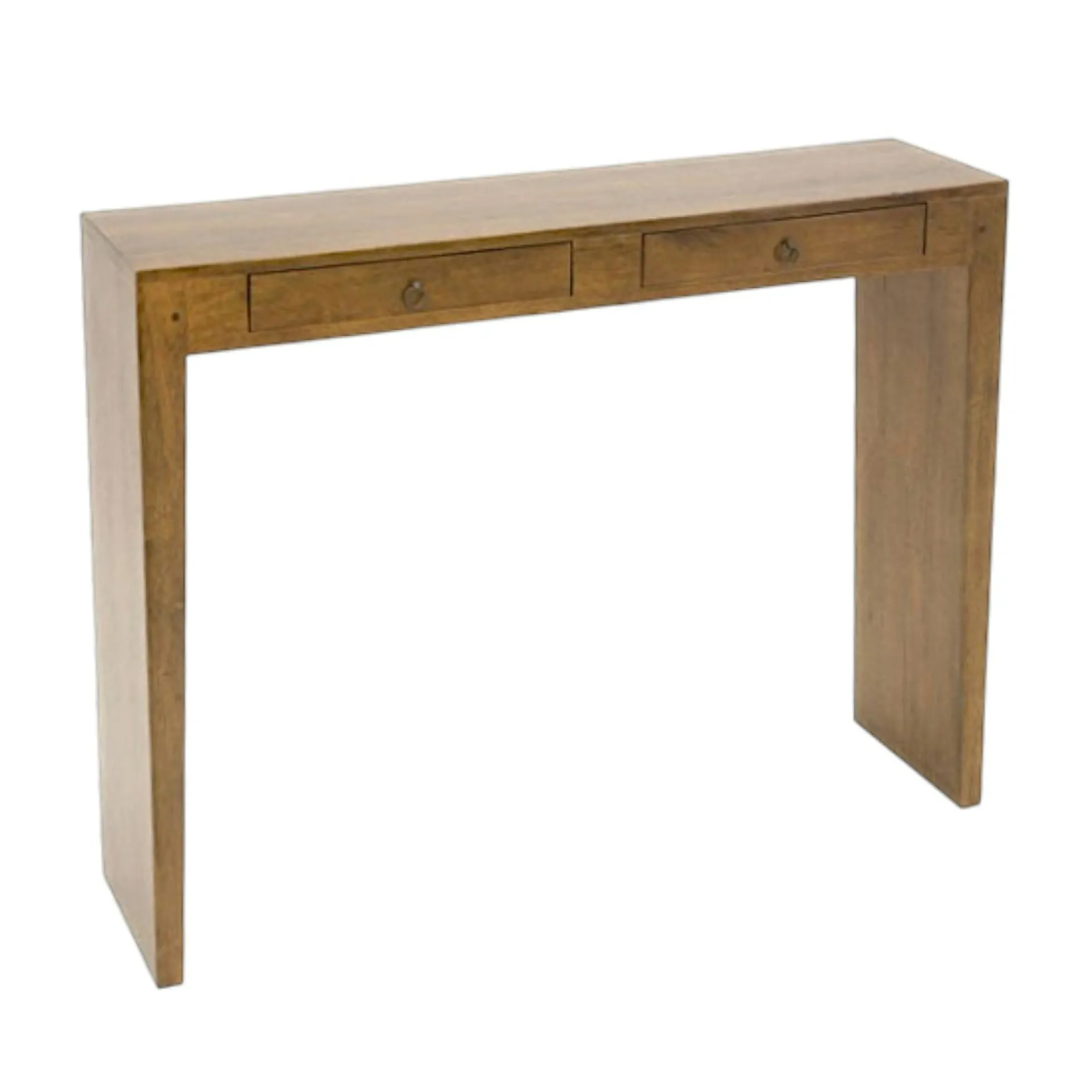 Console bois massif 2 tiroirs MAORI