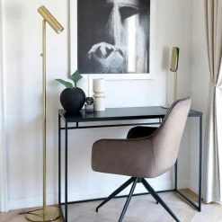 Console/bureau noir - design minimaliste TALLINN