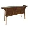 Console chinoise 5 tiroirs hévéa 170x50x89cm MAORI