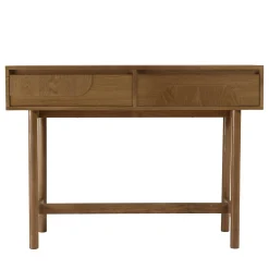 Console couleur naturelle 2 tiroirs décor motif arrondi CORIA