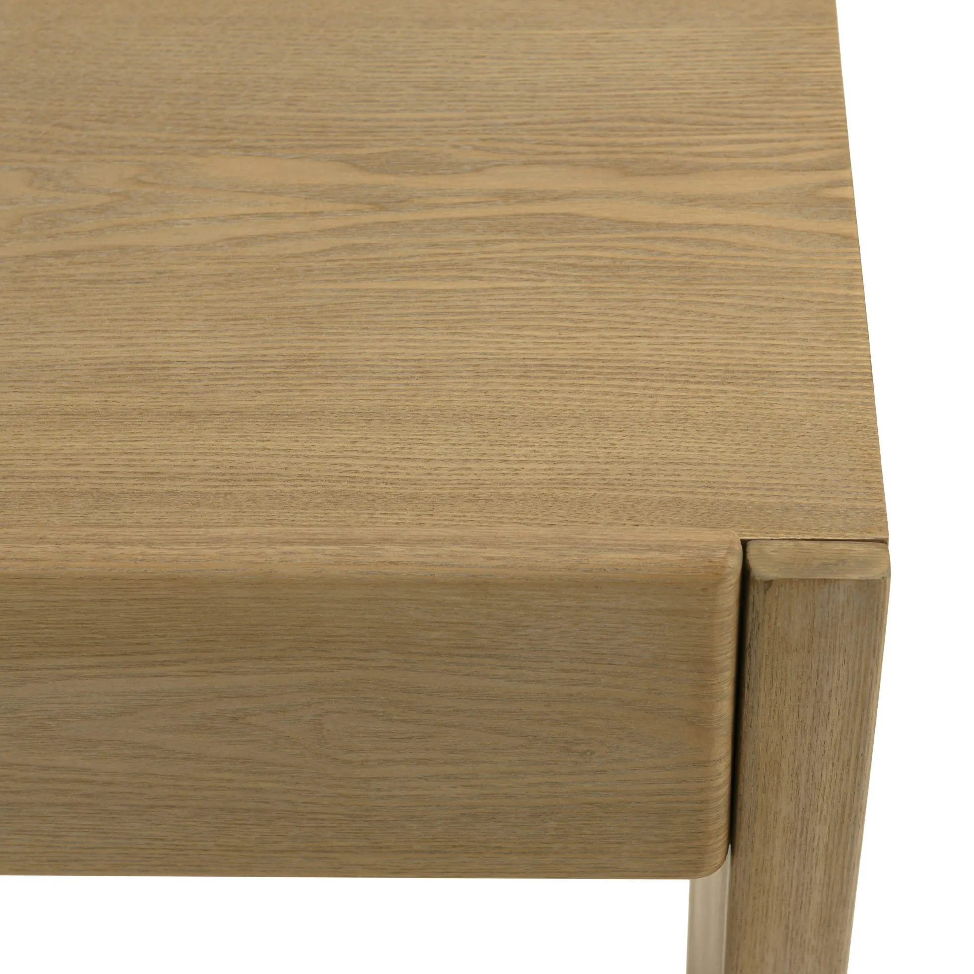 Console couleur naturelle 3 tiroirs design arrondi VELAR