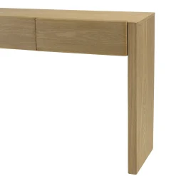 Console couleur naturelle 3 tiroirs design arrondi VELAR