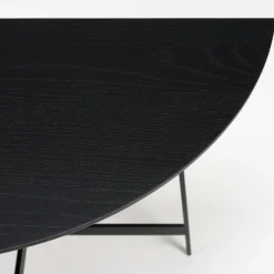 Console d'entrée demi-lune bois noir CORUMBA