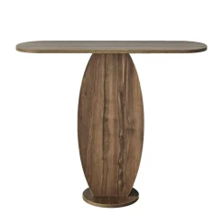 Console d'entrée design organique effet bois foncé MARFA