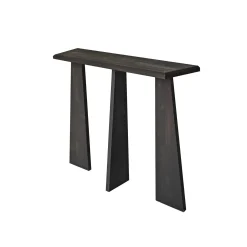Console d'entrée en bois anthracite - 3 pieds SITIA