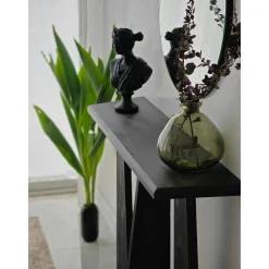 Console d'entrée en bois anthracite - 3 pieds SITIA