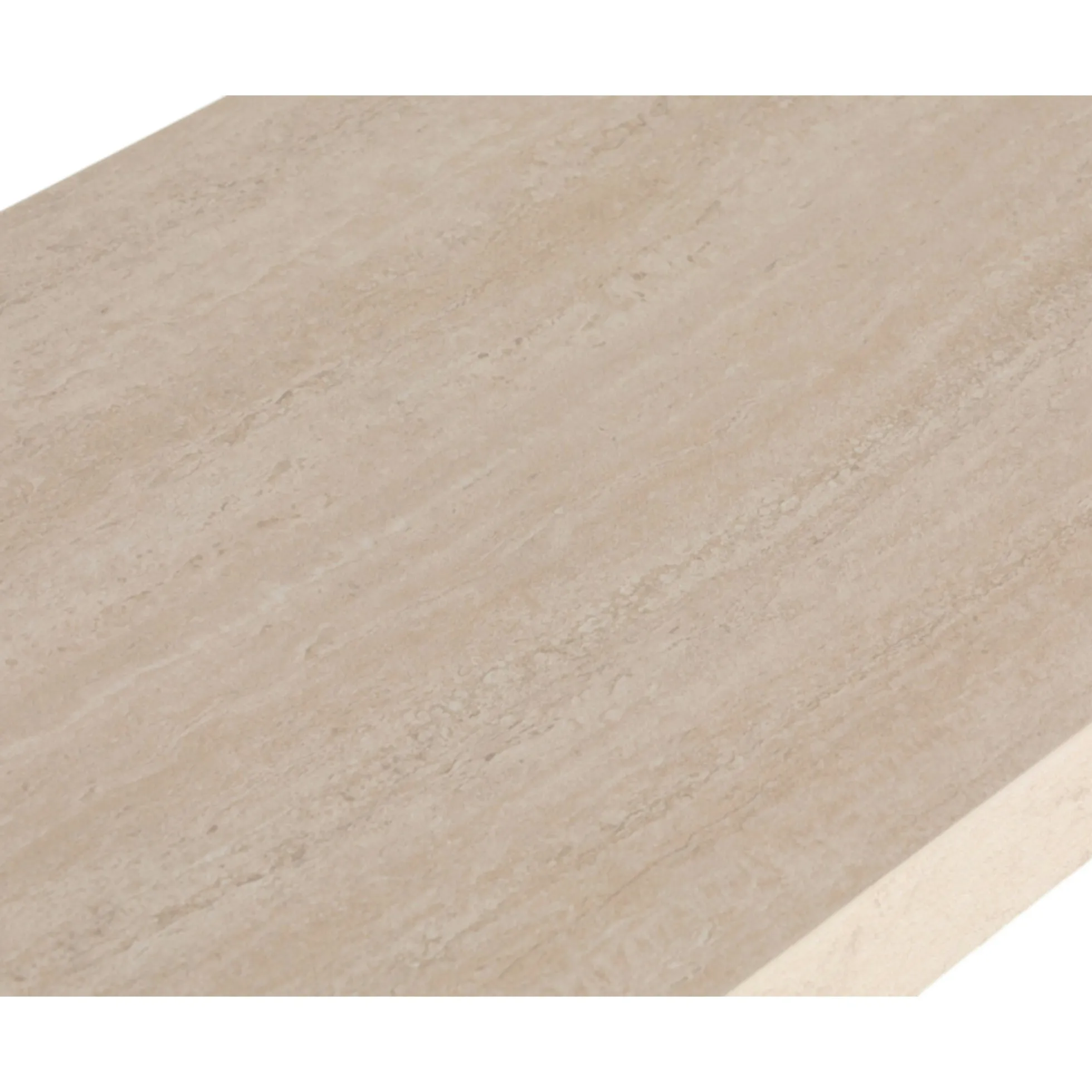 Console d'entrée en bois avec plateau effet travertin TREVI