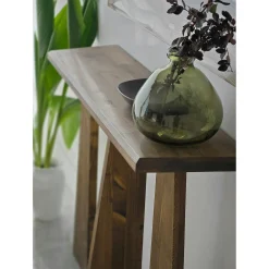 Console d'entrée en bois marron - 3 pieds SITIA