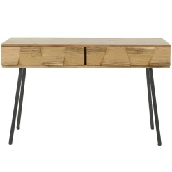 Console d'entrée en bois 2 tiroirs en relief MELBOURNE