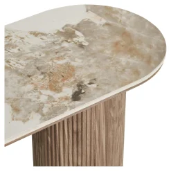 Console d'entrée en céramique effet marbre PRATO