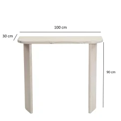 Console d'entrée moderne en bois blanc SITIA