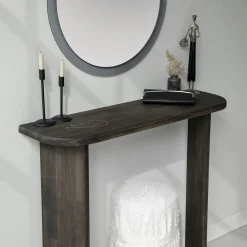 Console d'entrée moderne en bois grisé SITIA