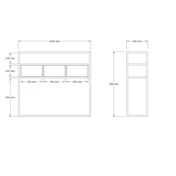Console d'entrée rangements fermés, effet marbre beige JENA