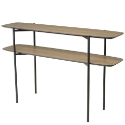 Console double plateau couleur bois LANDAISE
