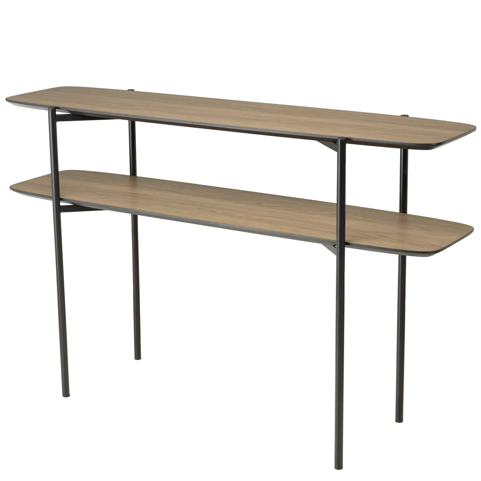 Console double plateau couleur bois LANDAISE
