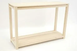Console double plateaux hévéa 115CM OLGA