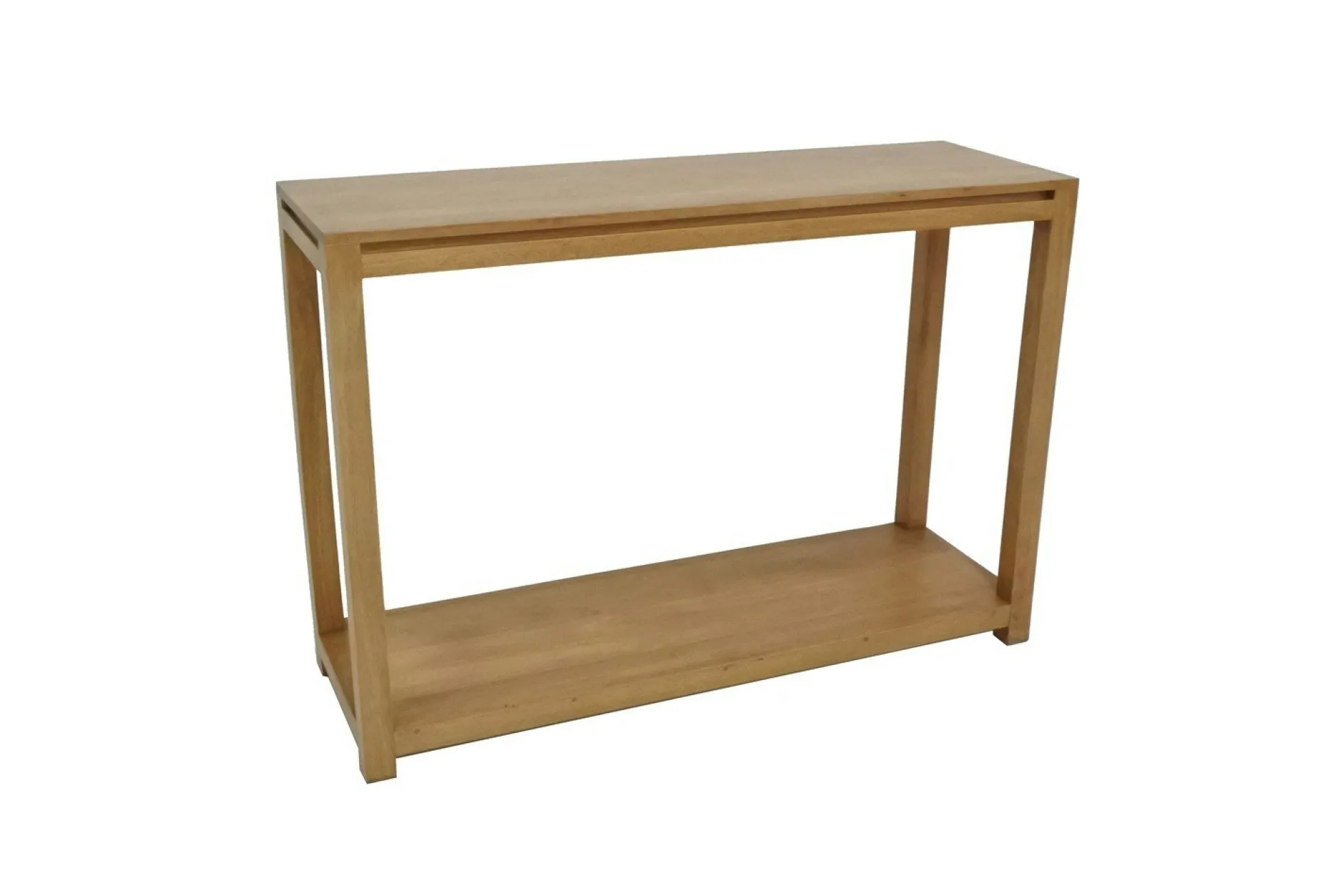 Console double plateaux hévéa 115CM OLGA