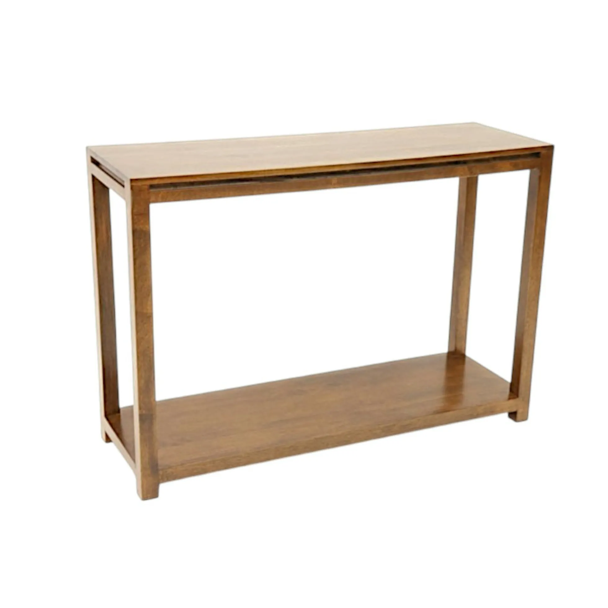 Console double plateaux hévéa 115CM OLGA