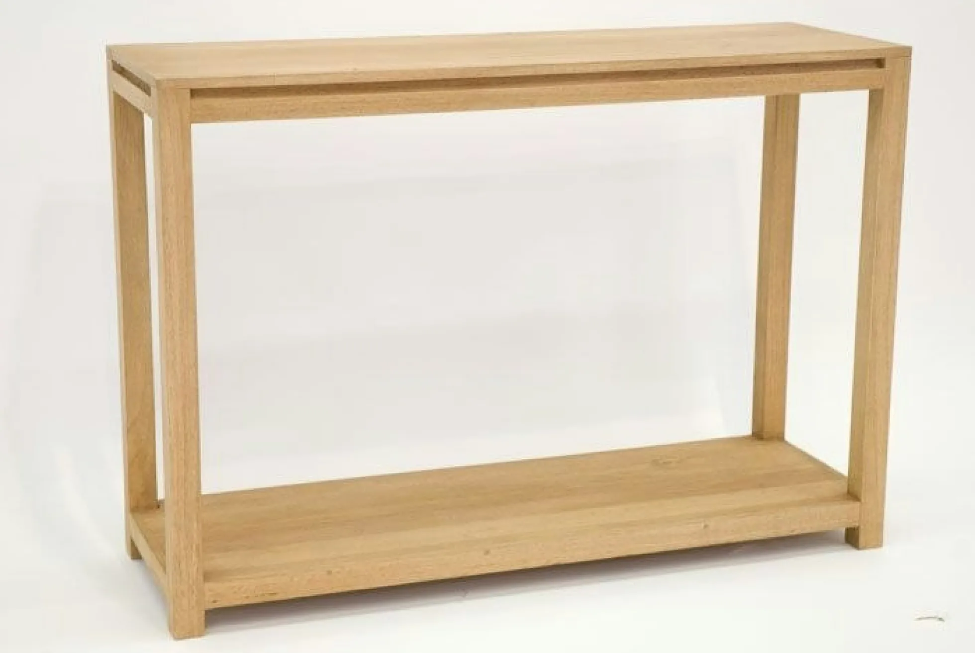 Console double plateaux hévéa 115CM OLGA