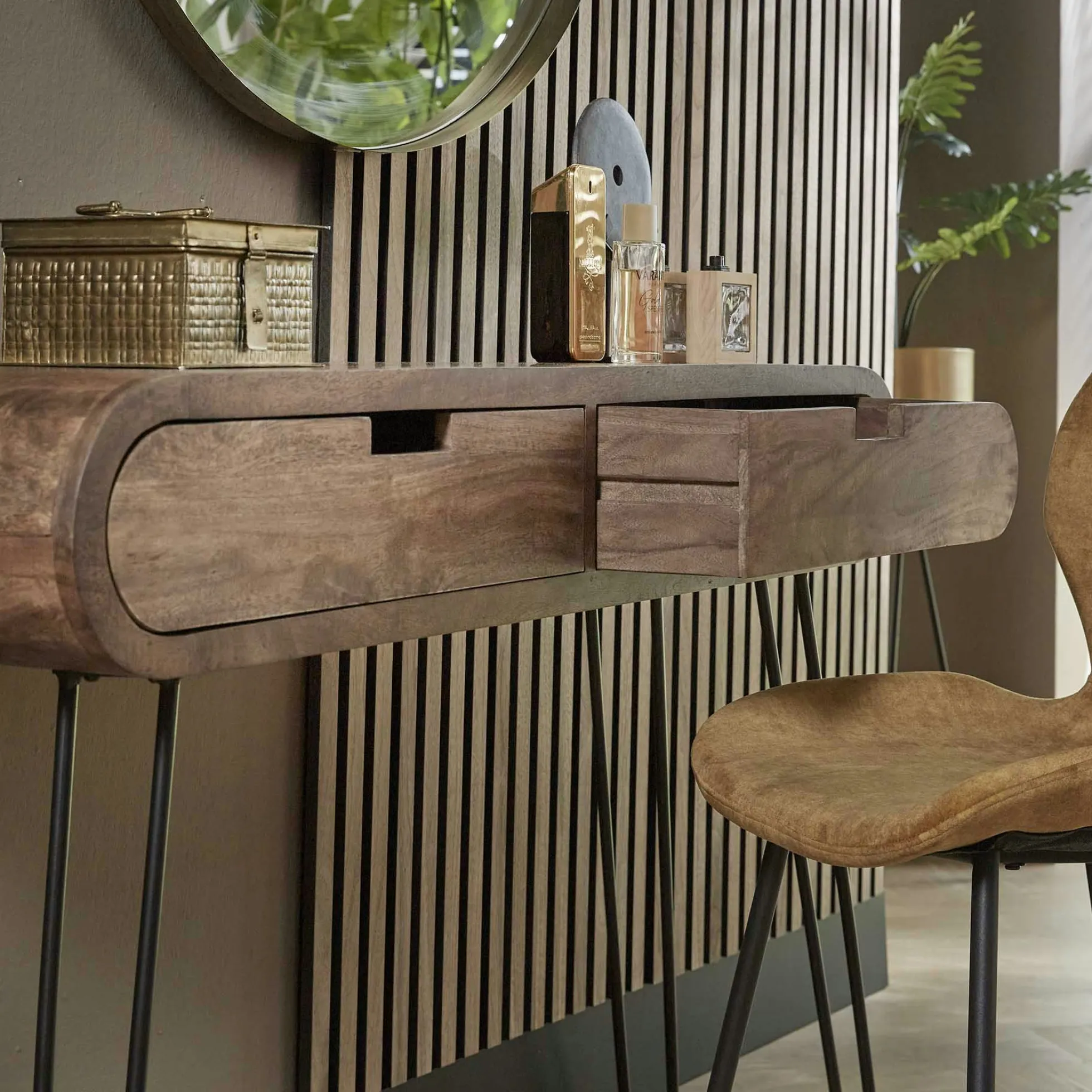 Console en bois forme oblongue NIAGARA