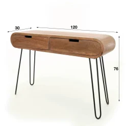 Console en bois forme oblongue NIAGARA