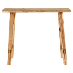 Console entrée rustique - bois clair, pieds tréteaux MENDOZA