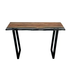 Console epoxy noir et bois d'acacia BORA