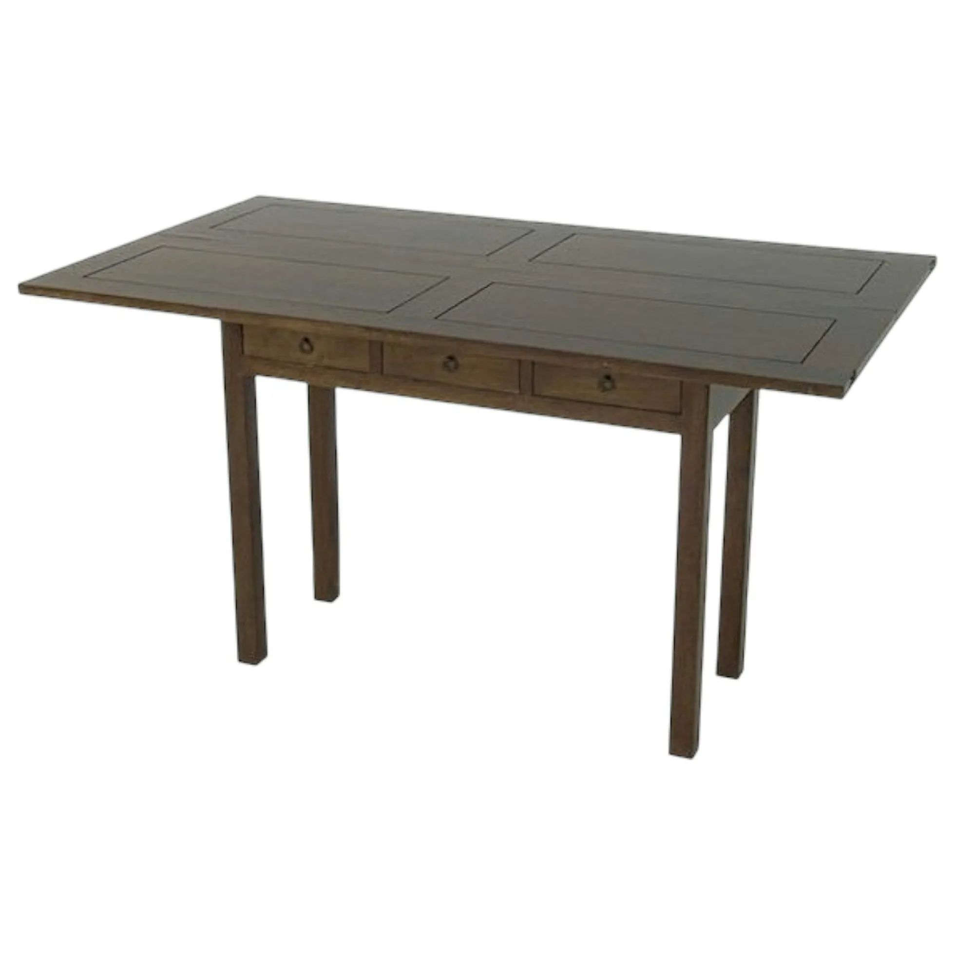 Console extensible en table à tiroirs hévéa 140cm HELENA