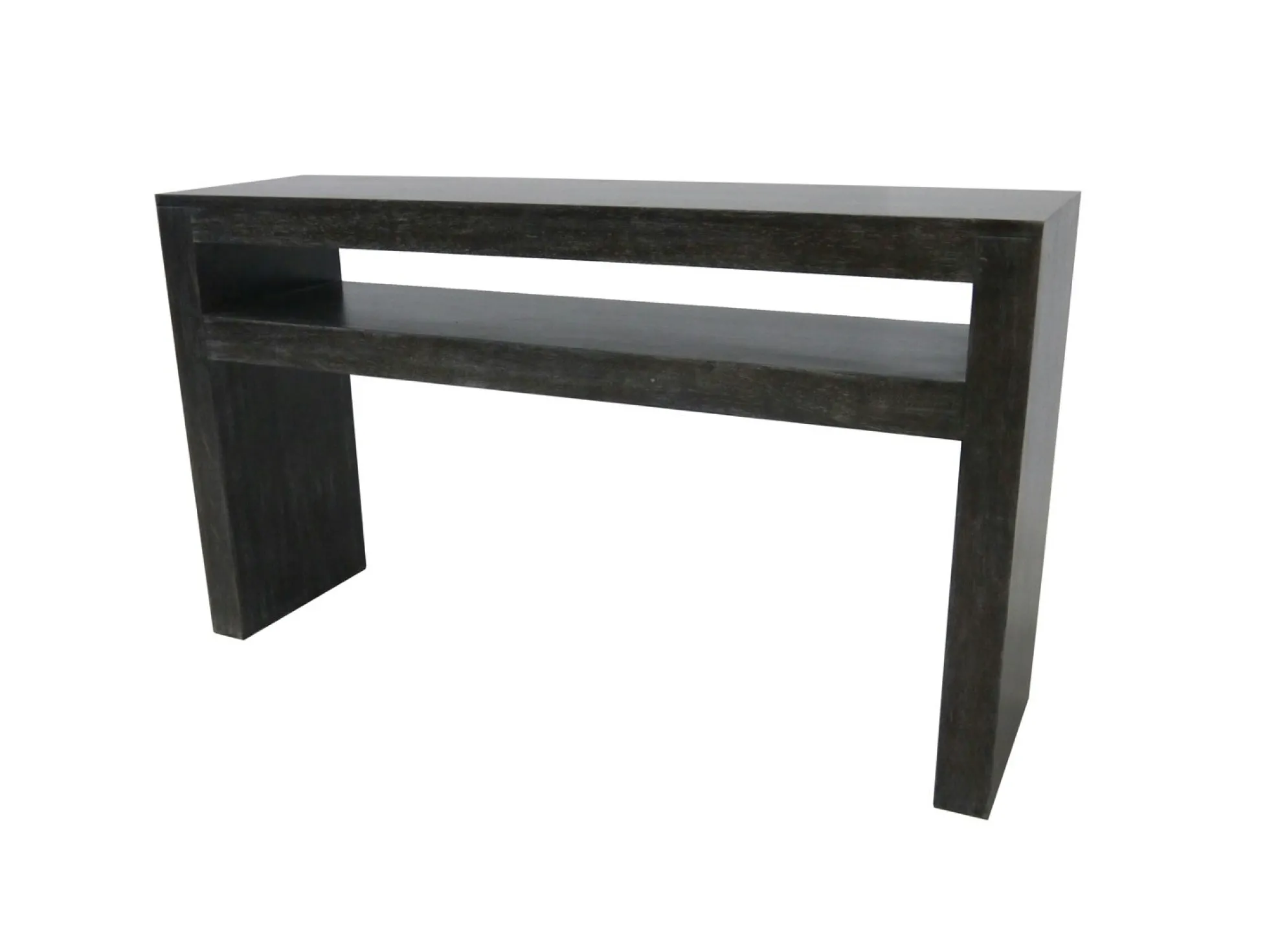 Console Hévéa double plateaux 150x40x86cm OLGA