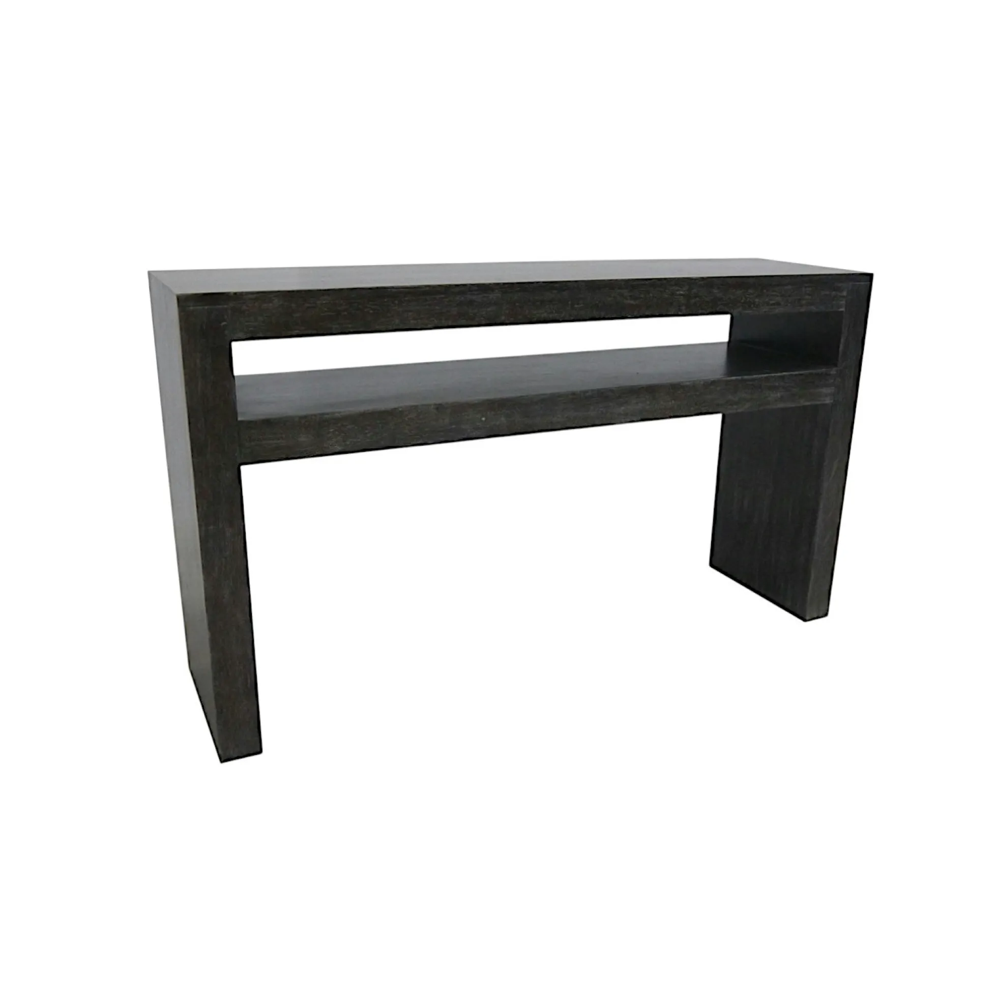 Console Hévéa double plateaux 150x40x86cm OLGA