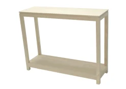 Console Hévéa double plateaux 110x35x85cm HELENA