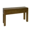 Console hévéa 2 tiroirs 120cm HELENA