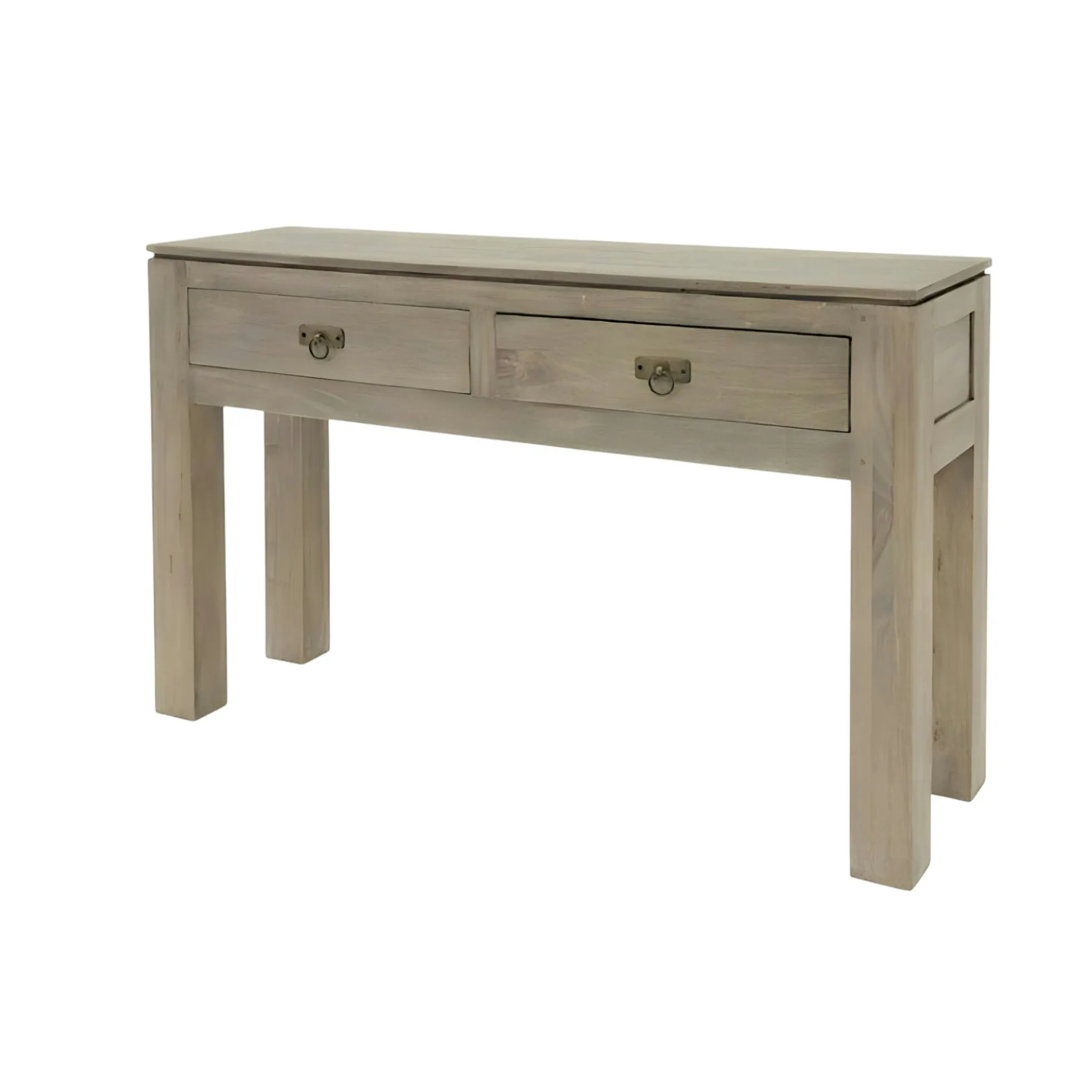 Console hévéa 2 tiroirs 120cm HELENA