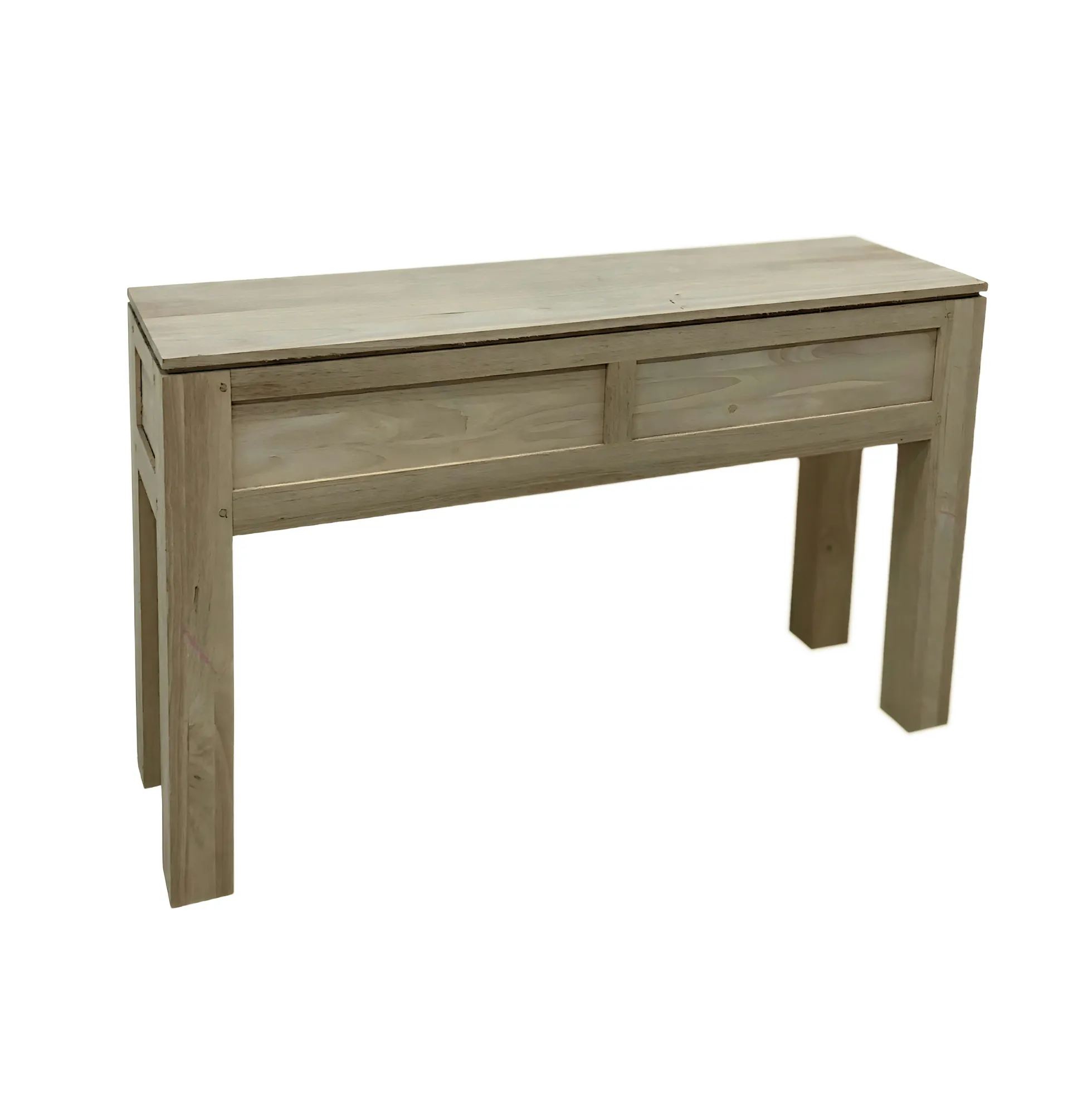 Console hévéa 2 tiroirs 120cm HELENA