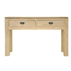 Console hévéa 2 tiroirs 120cm HELENA