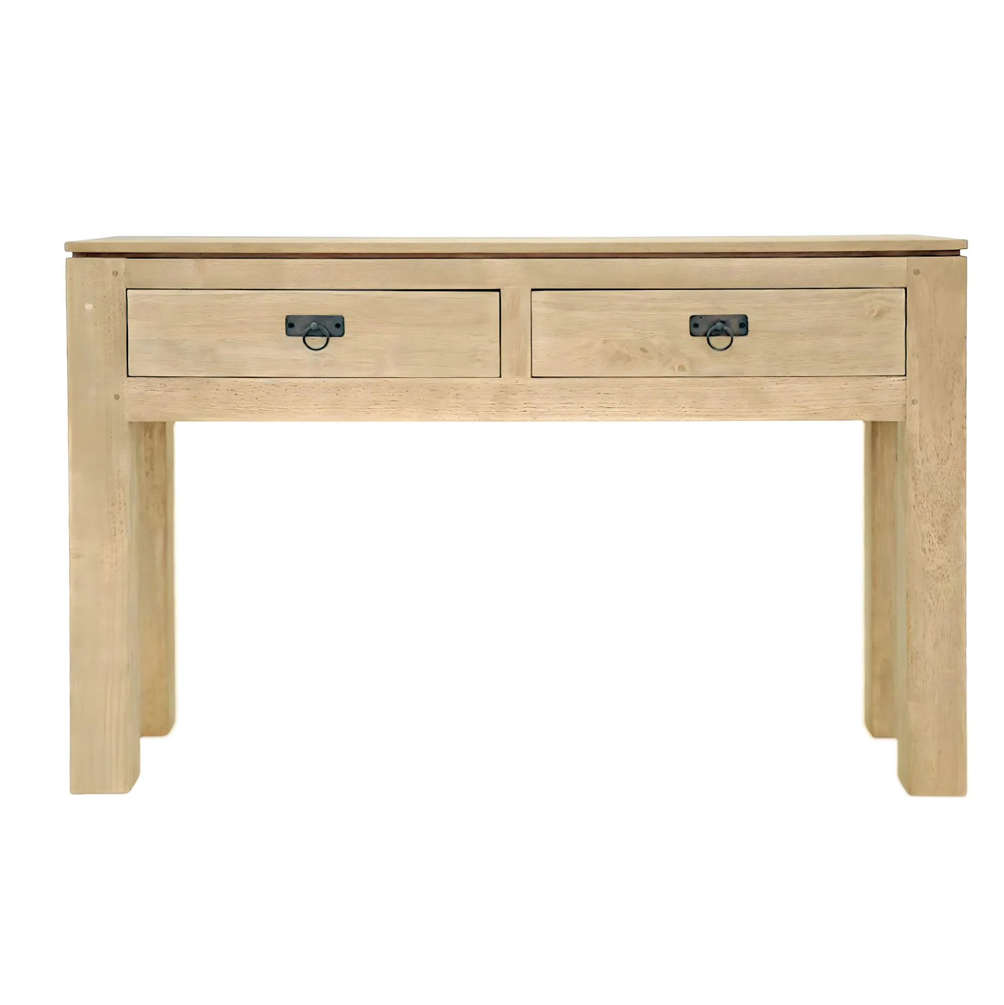Console hévéa 2 tiroirs 120cm HELENA