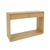 Console Hévéa 2 tiroirs, double plateaux 120x40x85cm BALTIC