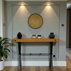 Console industrielle en bois recyclé CALGARY