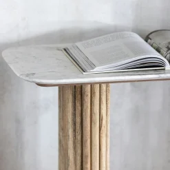 Console marbre et bois MASSA