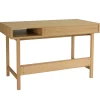 Console moderne bois clair décor graphique DANBA