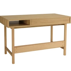 Console moderne bois clair décor graphique DANBA