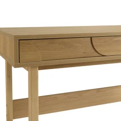 Console moderne bois clair décor graphique DANBA